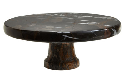 Maison by Premier Marmore Black And Gold Marble Cake Stand