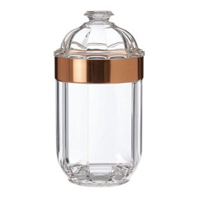 Maison by Premier Medium Rose Gold Acrylic Canister - Single Canister