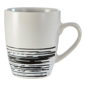 Maison by Premier Middag Set Of 4 White And Bark Effect Mugs