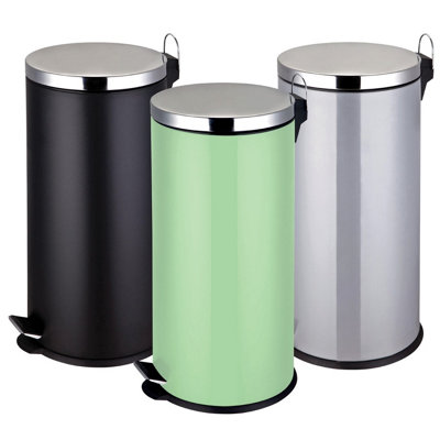 Maison by Premier Miller 30Ltr Matt Black Pedal Bin