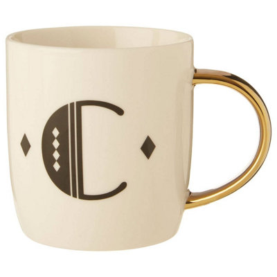 Maison by Premier Mimo Diamond Deco C Letter Monogram Mug