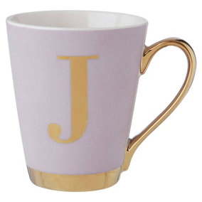 Maison by Premier Mimo Grey Frosted Deco J Letter Monogram Mug