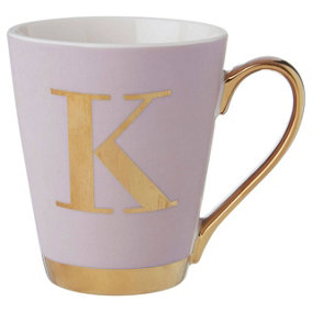 Maison by Premier Mimo Grey Frosted Deco K Letter Monogram Mug