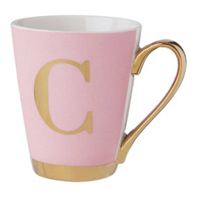 Maison by Premier Mimo Pink Frosted Deco C Letter Monogram Mug