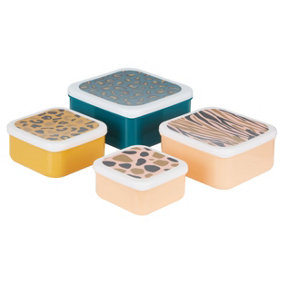 Maison by Premier Mimo Set Of 4 Animal Print Lunch Boxes