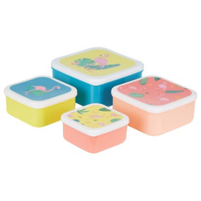 Maison by Premier Mimo Set Of 4 Flamingo Lunch Boxes