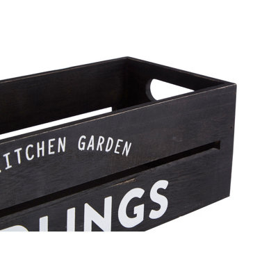 Maison by Premier Naresso Planter & Herb Crate Black Crate