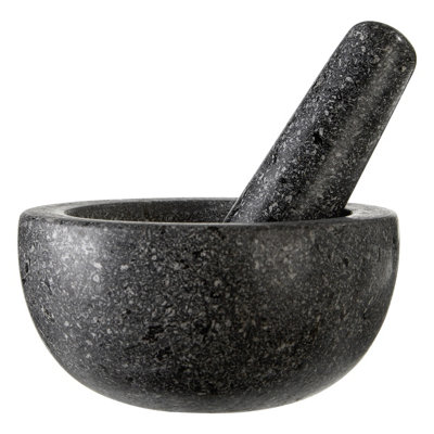 Maison by Premier Norse Speckled Charcoal Granite Tall Mortar and Pestle