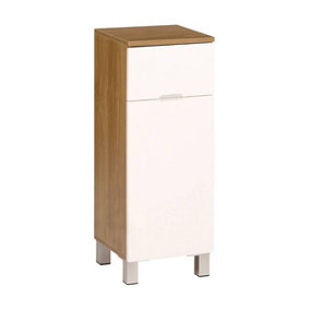 Maison by Premier Oak Effect 1 Drawer 1 Door Standing Cabinet