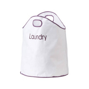 Maison by Premier Oxford Purple Trim Laundry Bag
