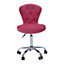 Maison by Premier Pink Velvet Buttoned Home Office Chair