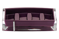 Maison by Premier Purple Acrylic And Crystal Soap Dish