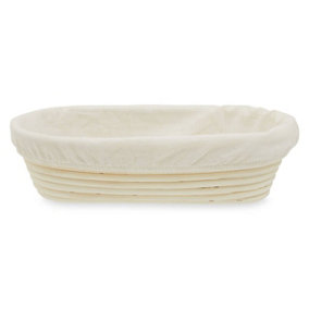 Maison by Premier Rattan Oblong Bread Proofing Basket with Liner