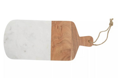 Maison by Premier Rectangular Marble And Acacia Wood chopping board