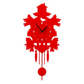 Maison by Premier Red Acrylic Pendulum Wall Clock