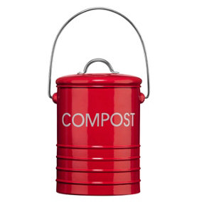 Maison by Premier Red Composite Bin with Handle