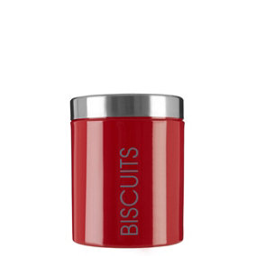 Maison by Premier Red Enamel Biscuit Canister - Single Canister