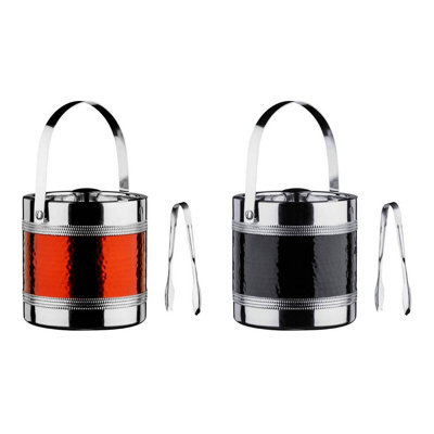 Maison by Premier Red Ice Bucket with Tongs