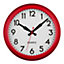 Maison by Premier Red Metal Lined Rim Wall Clock