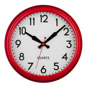 Maison by Premier Red Metal Lined Rim Wall Clock