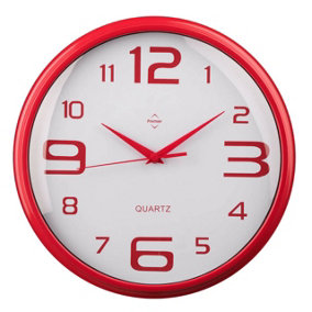 Maison by Premier Red Plastic White Face Wall Clock
