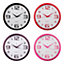 Maison by Premier Red Plastic White Face Wall Clock