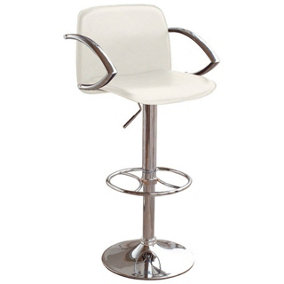 Maison by Premier Retro Bar Chair with Cream Leather Effect