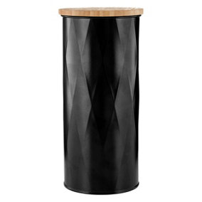 Maison by Premier Rhombus Black Large Storage Canister