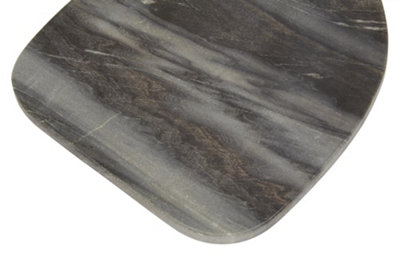 Maison by Premier Rounded Grey Marble Chopping And Serving Board