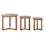 Maison by Premier Set of 3 Oak Wood Side Tables