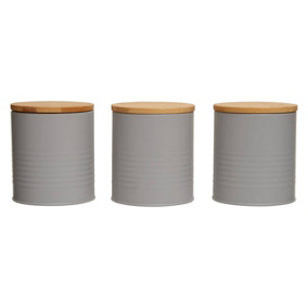 Maison by Premier Set Of Three Alton Grey Cannisters