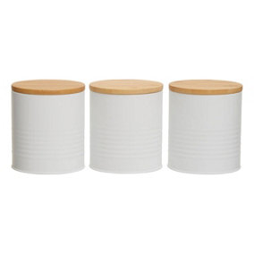 Maison by Premier Set Of Three Alton White Cannisters