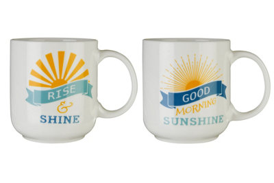 Maison by Premier Set Of Two Sunshine Mugs