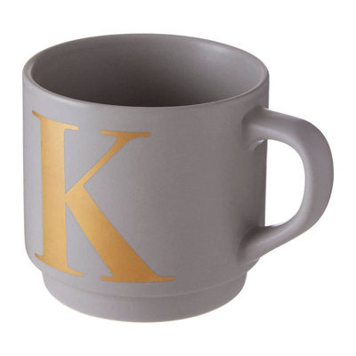 Maison by Premier Signet Grey K Letter Mug