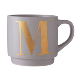 Maison by Premier Signet Grey M Letter Mug