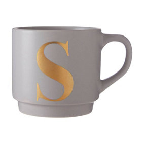 Maison by Premier Signet Grey S Letter Mug