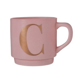Maison by Premier Signet Pink C Letter Mug