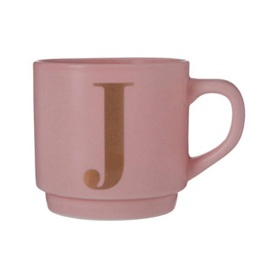 Maison by Premier Signet Pink J Letter Mug