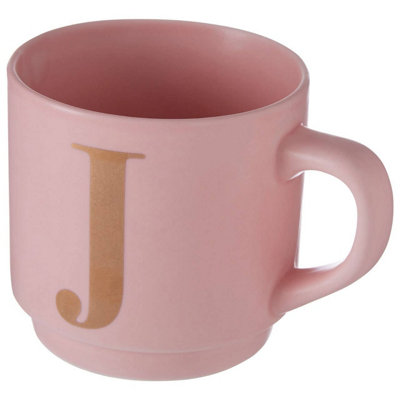 Maison by Premier Signet Pink J Letter Mug