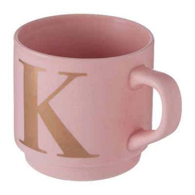Maison by Premier Signet Pink K Letter Mug