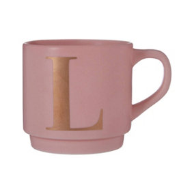 Maison by Premier Signet Pink L Letter Mug