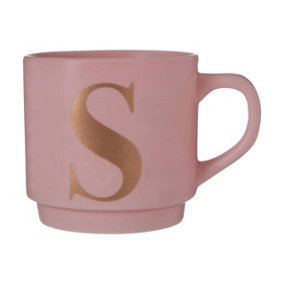 Maison by Premier Signet Pink S Letter Mug