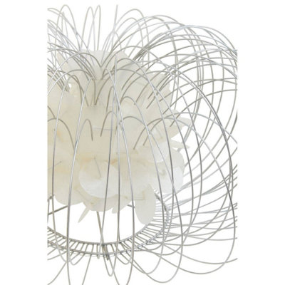 Maison by Premier Silver Wire White Table Lamp