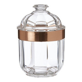 Maison by Premier Small Rose Gold Acrylic Canister - Single Canister