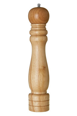 Maison by Premier Soka 14in Rubberwood Natural Finish Pepper Mill