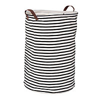 Maison by Premier Stripe Black And Natural Laundry Bag