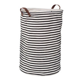 Maison by Premier Stripe Black And Natural Laundry Bag