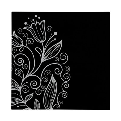 Maison by Premier Tulip Black Frame Glass Print