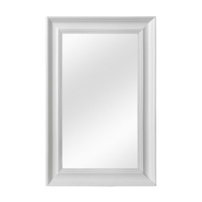 Maison by Premier Urban Matt White Finish Wall Mirror