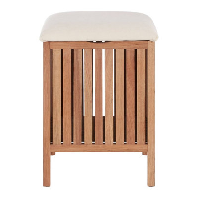 Maison by Premier Walnut Wood Storage Stool